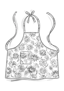 Esiliina ”Sunflower” ekopuuvillaa/pellavaa