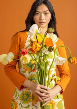 Esiliina ”Sunflower” ekopuuvillaa/pellavaa