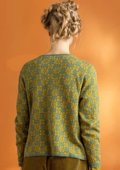 Freja-neuletakki ekologista ja kierrätettyä puuvillaa