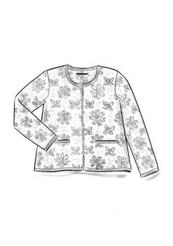 Freja-neuletakki ekologista ja kierrätettyä puuvillaa