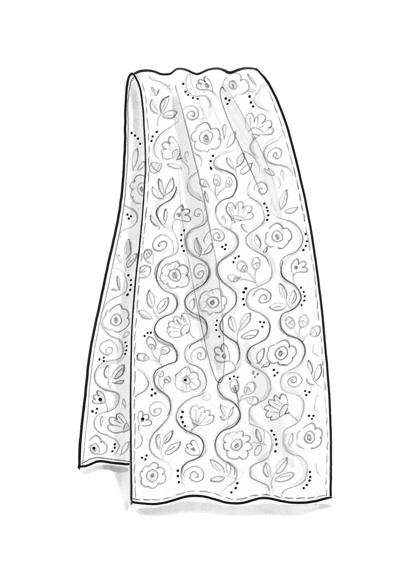 Huivi "Rupangi" silkkiä