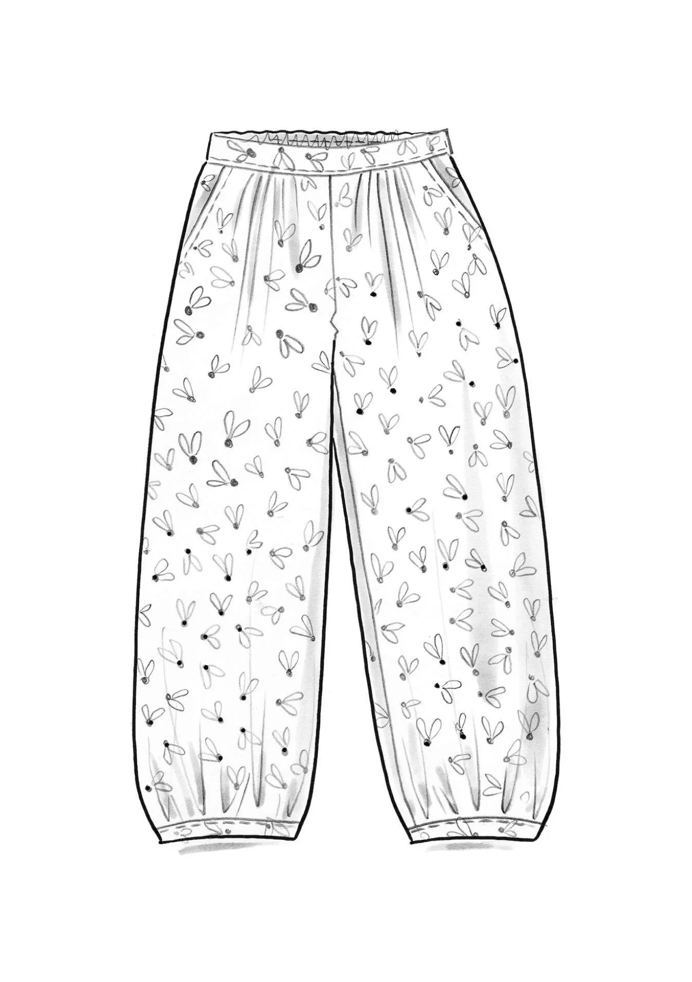 Kangashousut "Mud" ekopuuvillaa