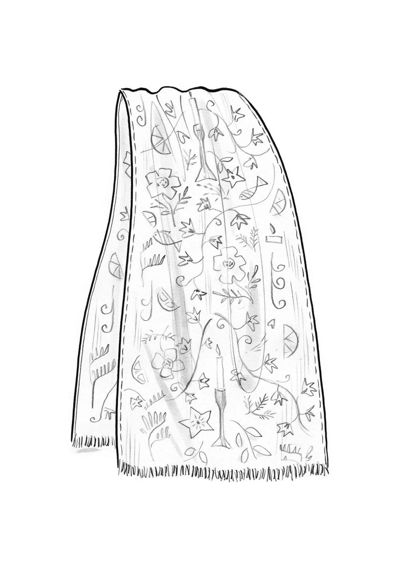 Kangashuivi "Fyrverkeri" villaa