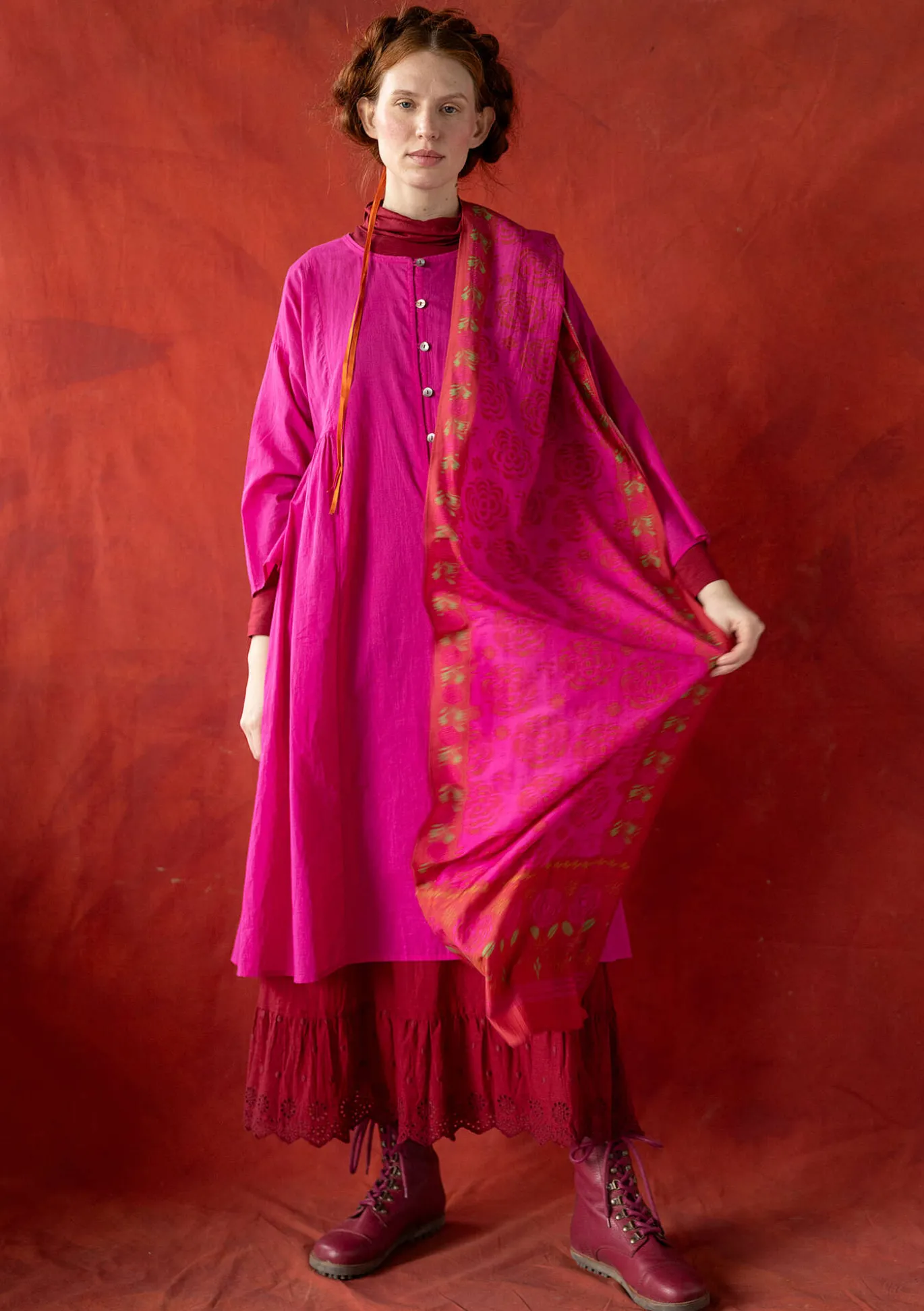 Kangashuivi "Kamelia" ekopuuvillaa ja silkkiä