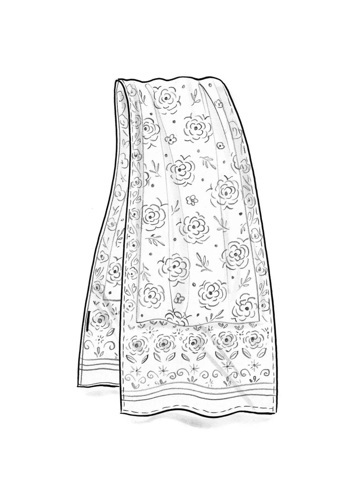 Kangashuivi "Kamelia" ekopuuvillaa ja silkkiä