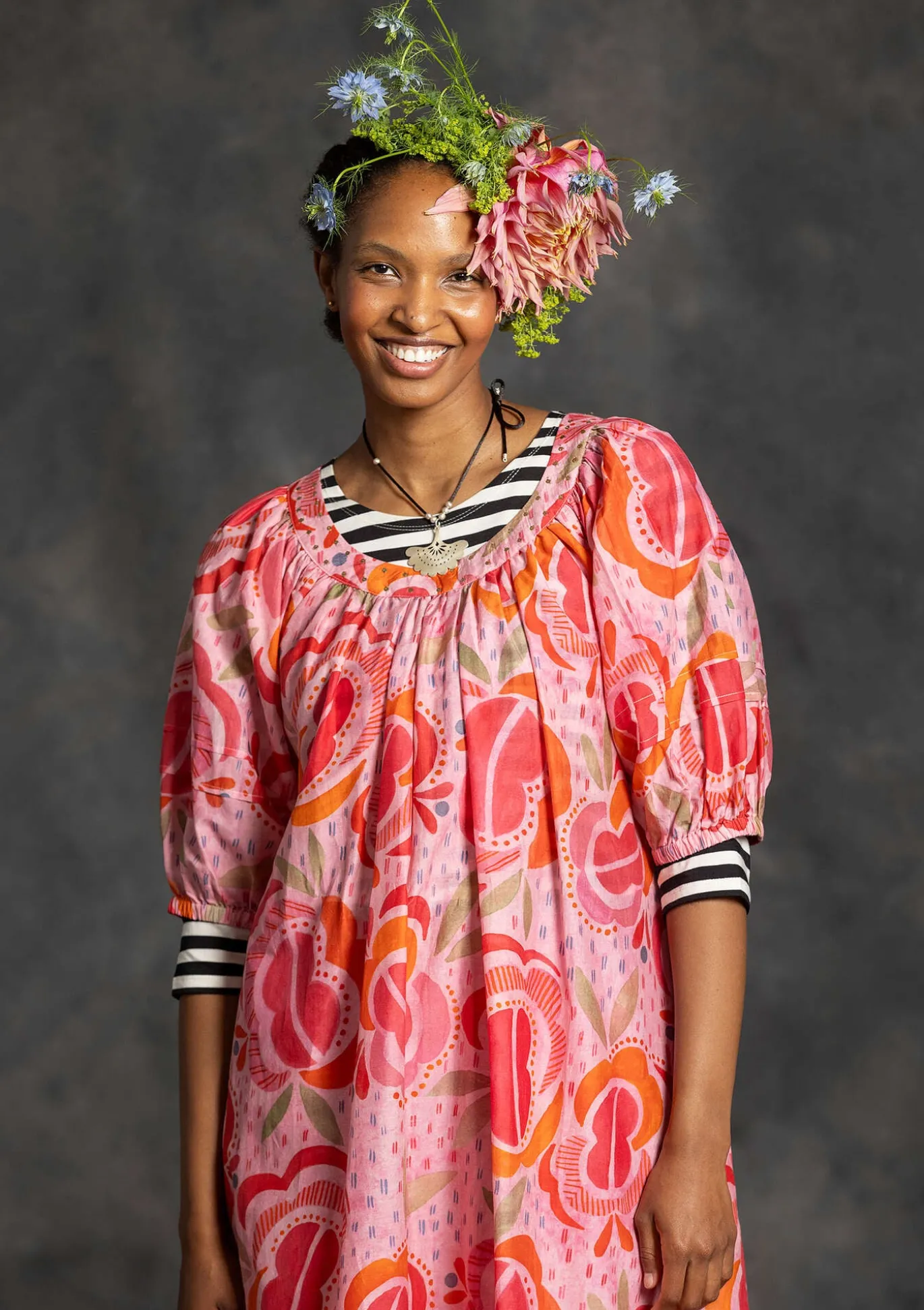 Kangasmekko "Great Rose" ekopuuvillaa ja silkkiä