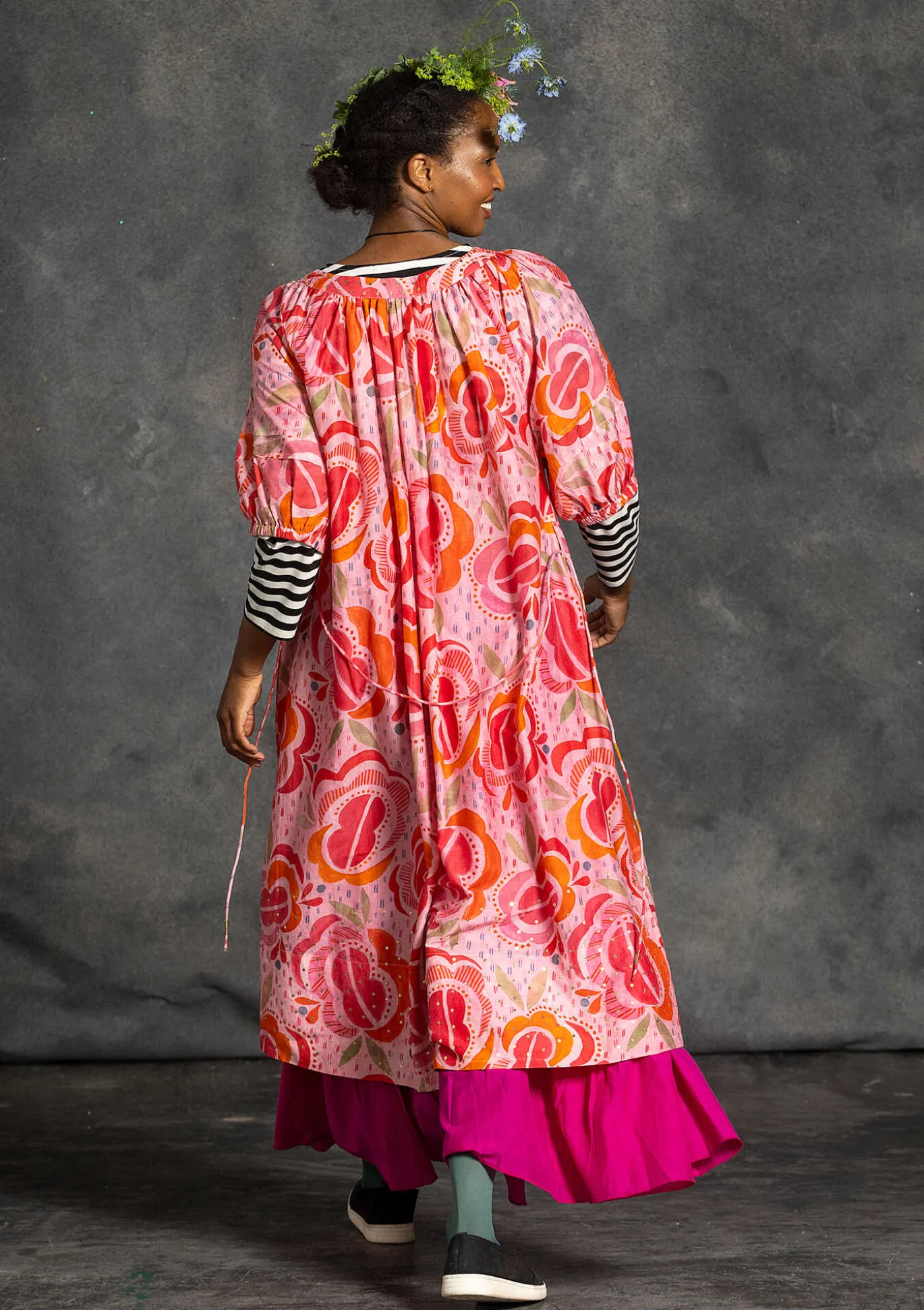 Kangasmekko "Great Rose" ekopuuvillaa ja silkkiä