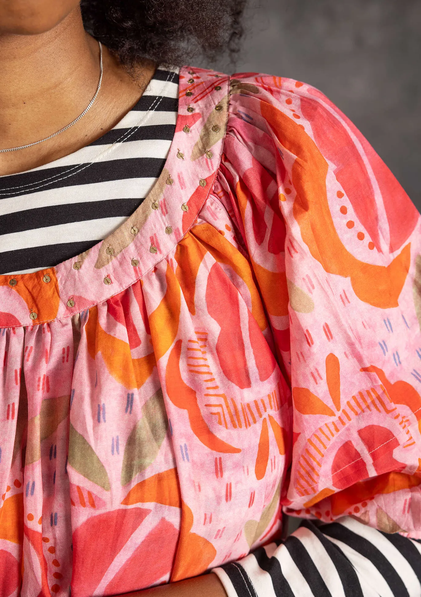 Kangasmekko "Great Rose" ekopuuvillaa ja silkkiä