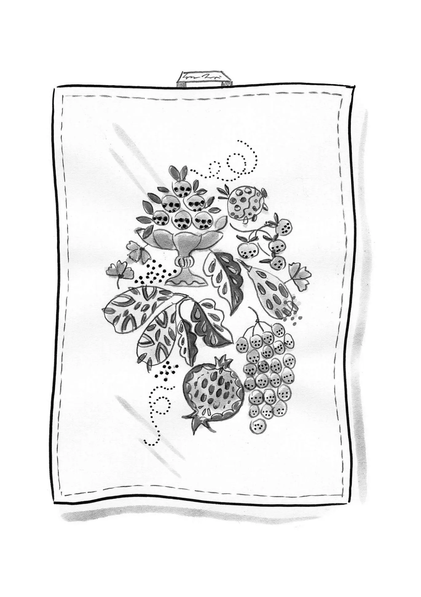 Keittiöpyyhe "Fruits" ekopuuvillaa