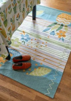 Kirjailtu matto "Flower bed" ekopuuvillaa