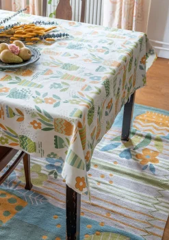 Kirjailtu matto "Flower bed" ekopuuvillaa