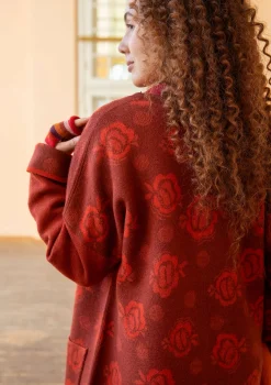 Käännettävä neulottu takki ”Aria” huovutettua villaa