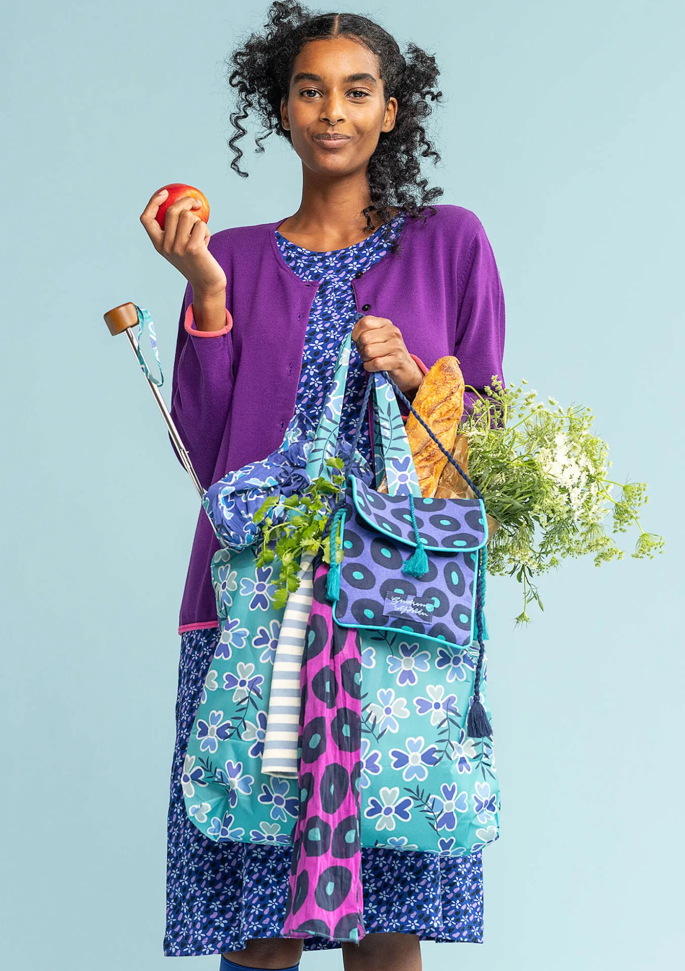 Kokoontaitettava ostoskassi ”Peggy” kierrätettyä polyesteriä