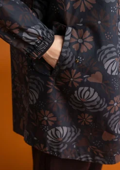 Kudottu sadetakki ”Hedda” ekopuuvillaa