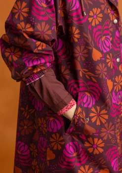 Kudottu sadetakki ”Hedda” ekopuuvillaa