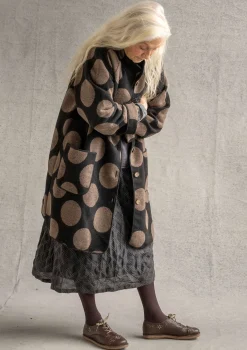 Kudottu takki "Stone" villasekoitetta