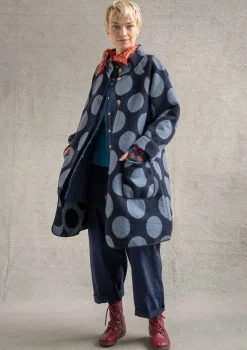 Kudottu takki "Stone" villasekoitetta