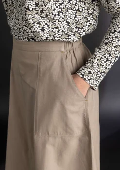 Kudottu twillhame ekopuuvillaa