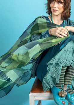 Lankavärjätty huivi ”Cleo” villaa