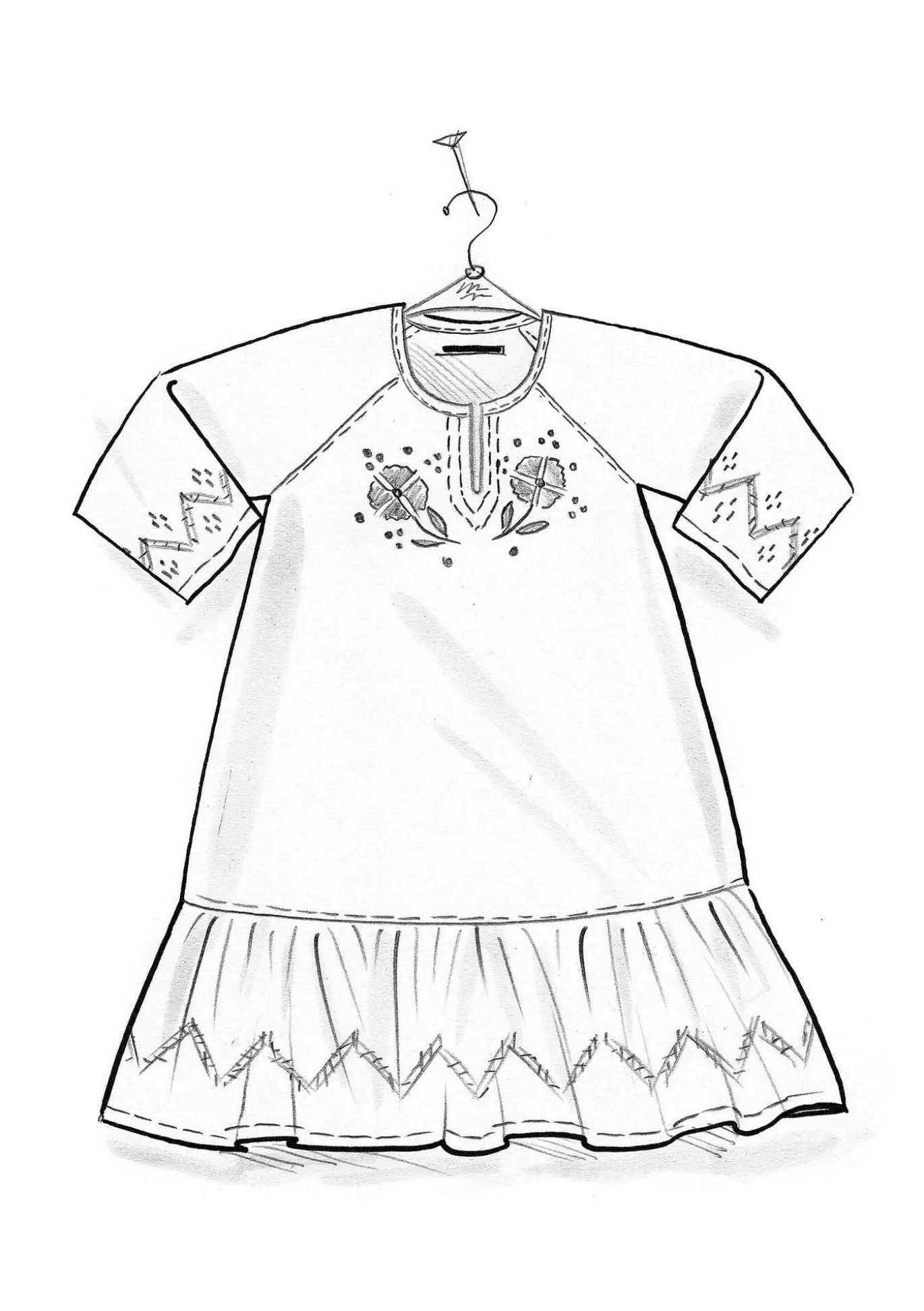 Lasten yöpaita "Twinkle" ekopuuvillaa