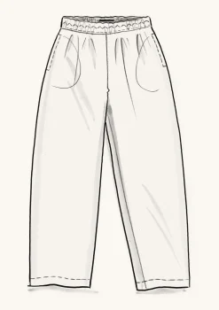 Margit-kangashousut pellavaa ja modaalia