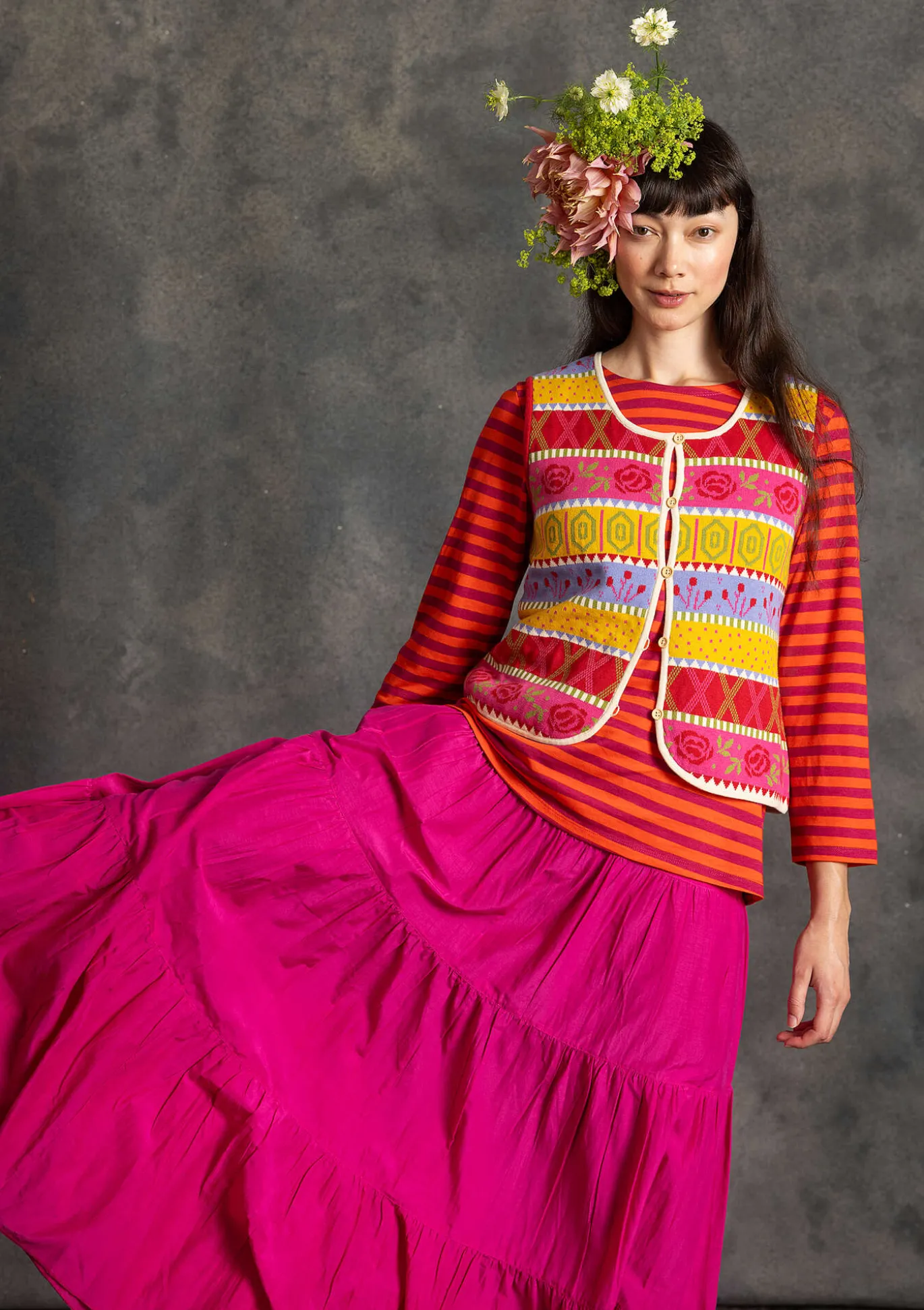 Neuleliivi "Klara" ekologista ja kierrätettyä puuvillaa