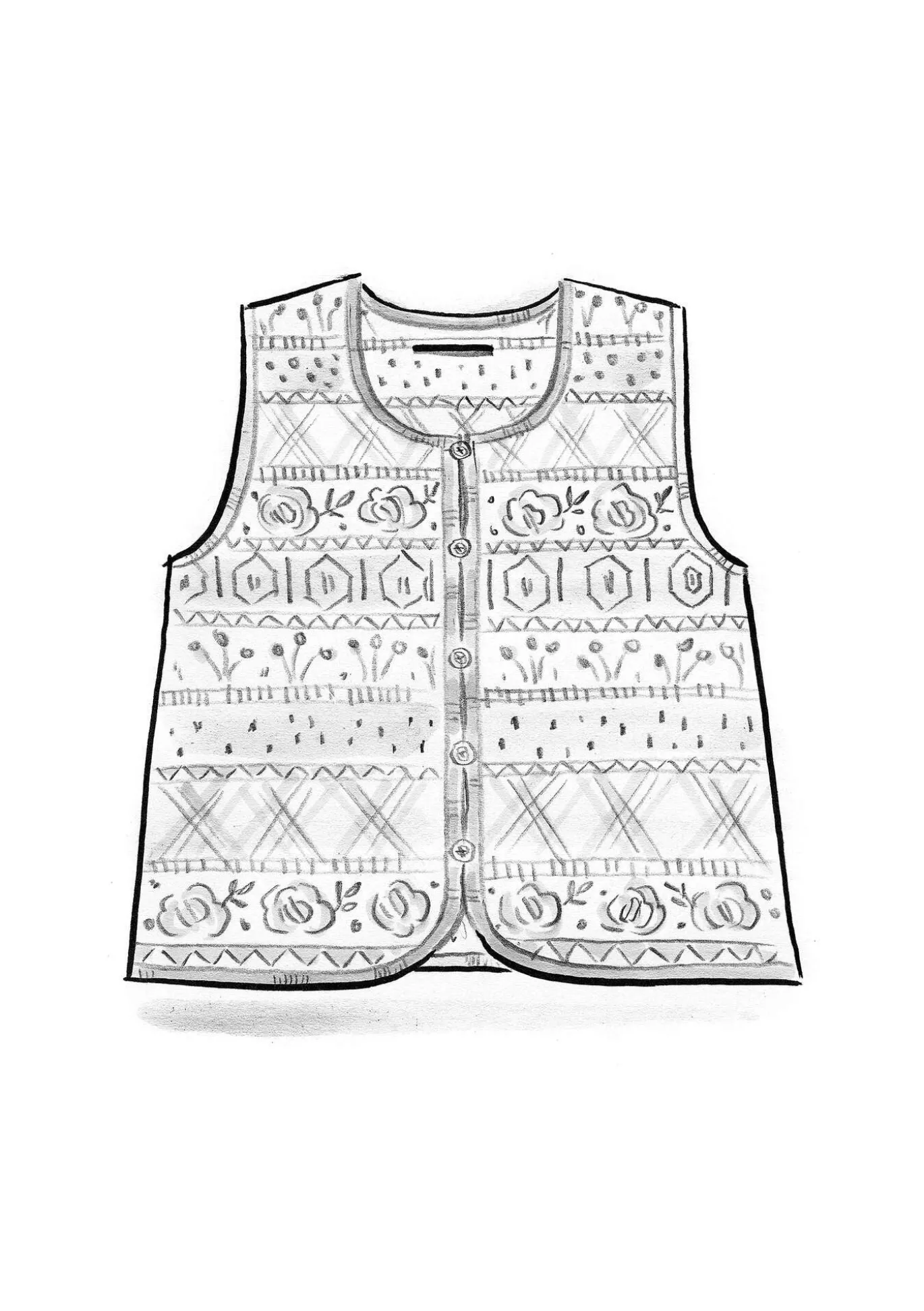 Neuleliivi "Klara" ekologista ja kierrätettyä puuvillaa