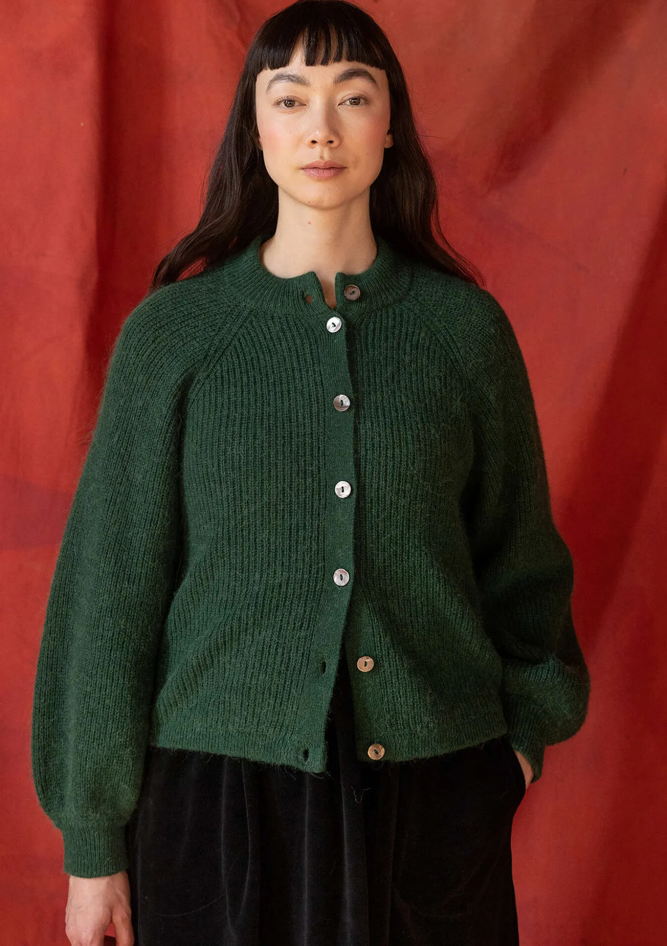 Neuletakki "Vinternatt" alpakkasekoitetta