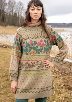 Neuletunika ”Borealis” ekologista ja kierrätettyä puuvillaa / villaa