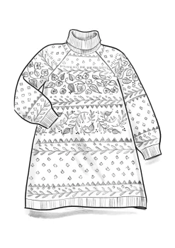 Neuletunika ”Borealis” ekologista ja kierrätettyä puuvillaa / villaa