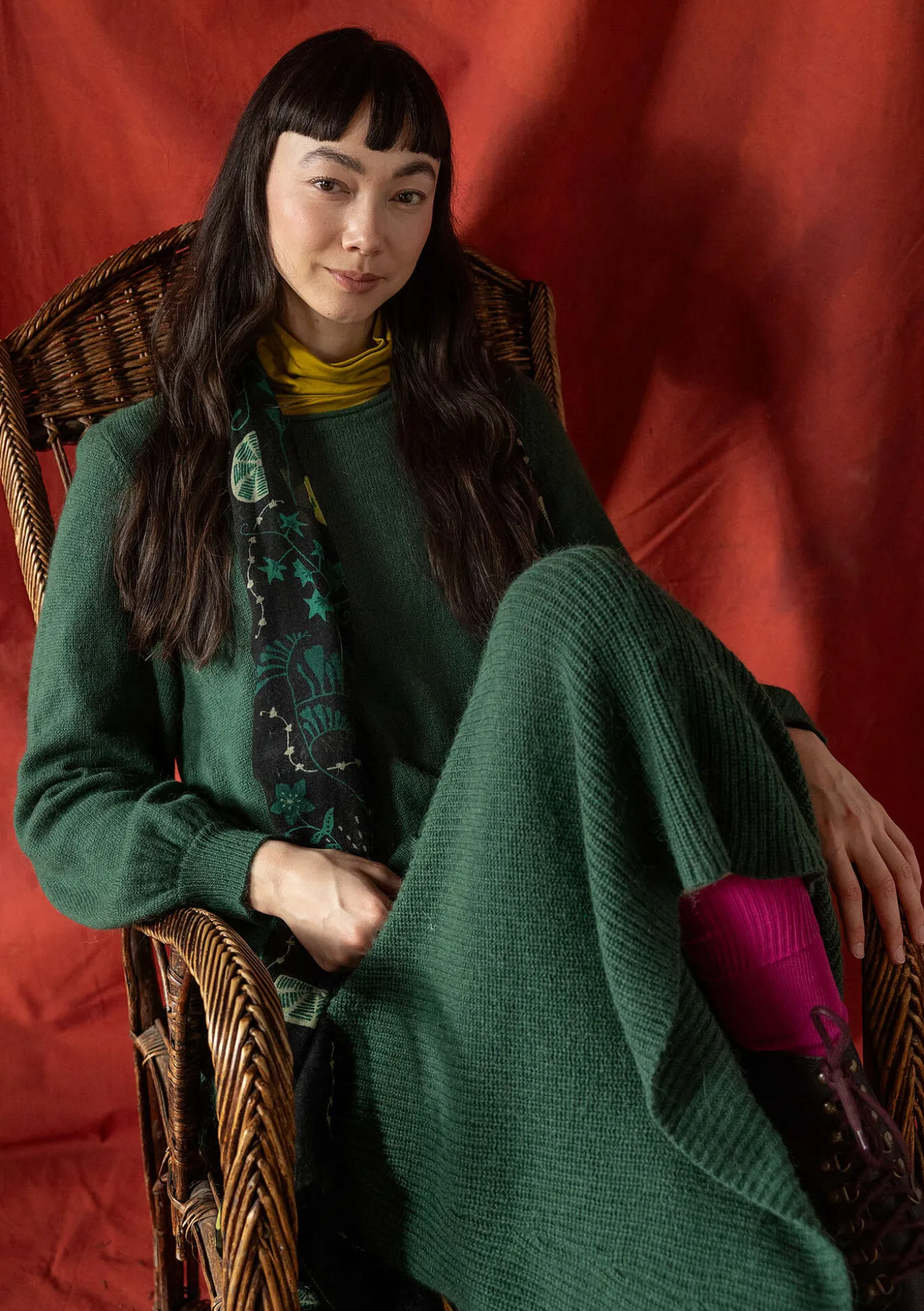 Neuletunika "Vinternatt" alpakkasekoitetta