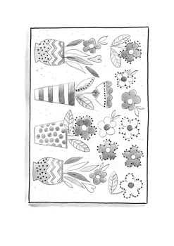 Ovimatto "Flower pots" kookoskuitua