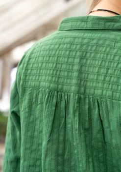 Paitamallinen kangasmekko "Värmland" ekopuuvillaa