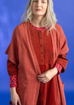 Pitkä neuletakki alpakkasekoitetta