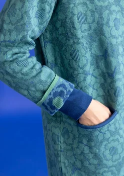 Pitkä neuletakki ”Astrid” ekologista/kierrätettyä puuvillaa