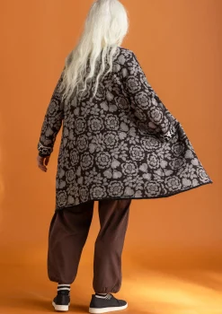 Pitkä neuletakki ”Astrid” ekologista/kierrätettyä puuvillaa