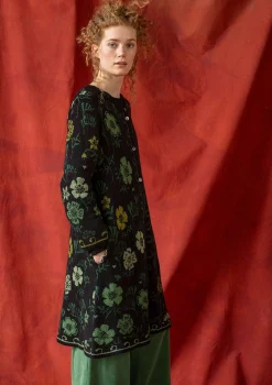 Pitkä neuletakki "Gnistra" alpakkasekoitetta sekä ekologista ja kierrätettyä puuvillaa