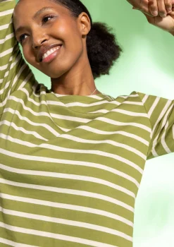 Raidallinen pusero ekopuuvillaa ja modaalia