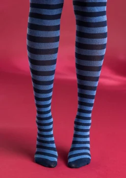 Raidalliset sukkahousut ekopuuvillaa