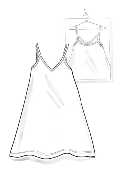 Slip-mekko lyocellia/elastaania