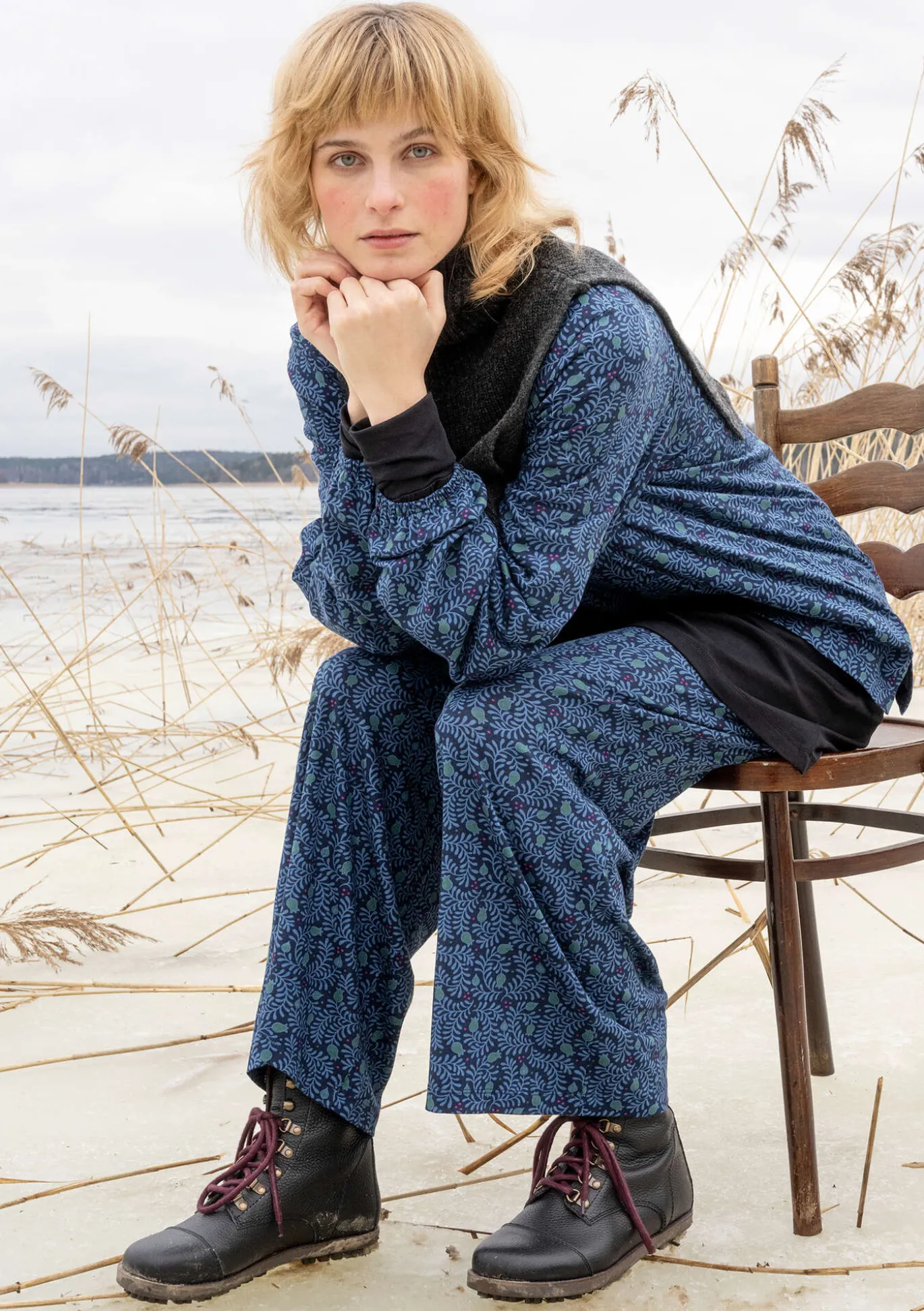 Trikoohousut ”Aurora” i ekopuuvillaa/modaalia/elastaania