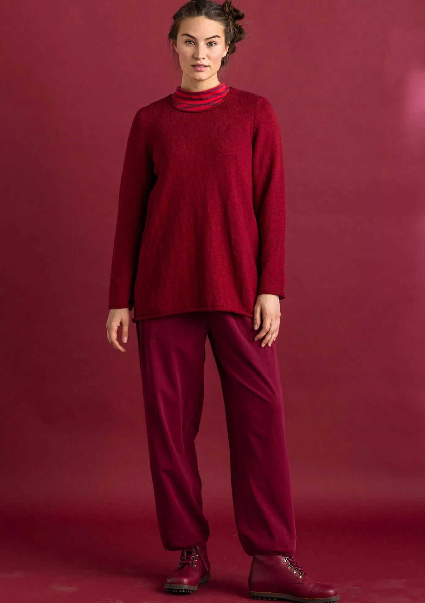 Trikoohousut ekopuuvillaa/elastaania