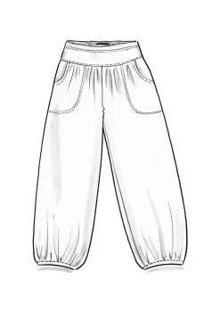 Trikoohousut ekopuuvillaa/elastaania