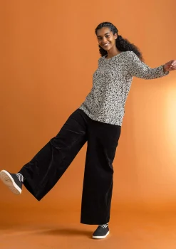 Trikoopusero ”Ylva” ekopuuvillaa/elastaania