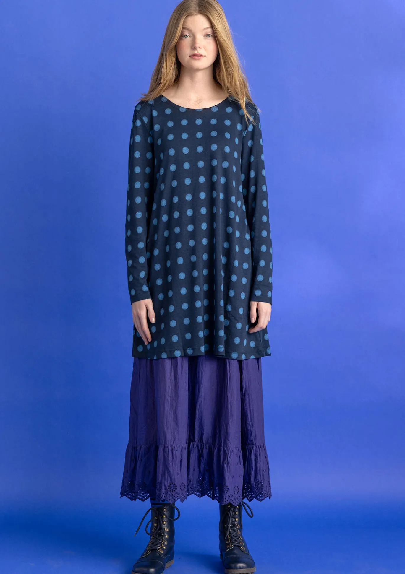 Trikootunika ”Tyra” ekopuuvillaa/modaalia