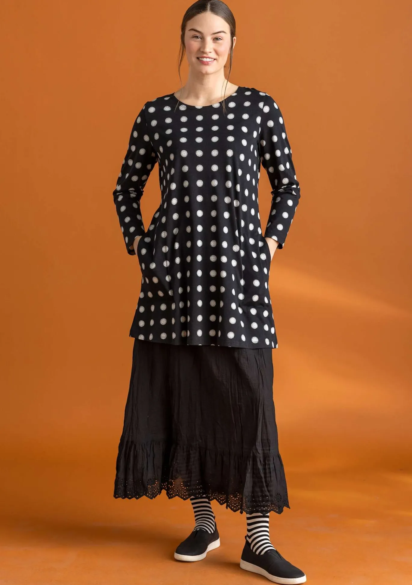 Trikootunika ”Tyra” ekopuuvillaa/modaalia