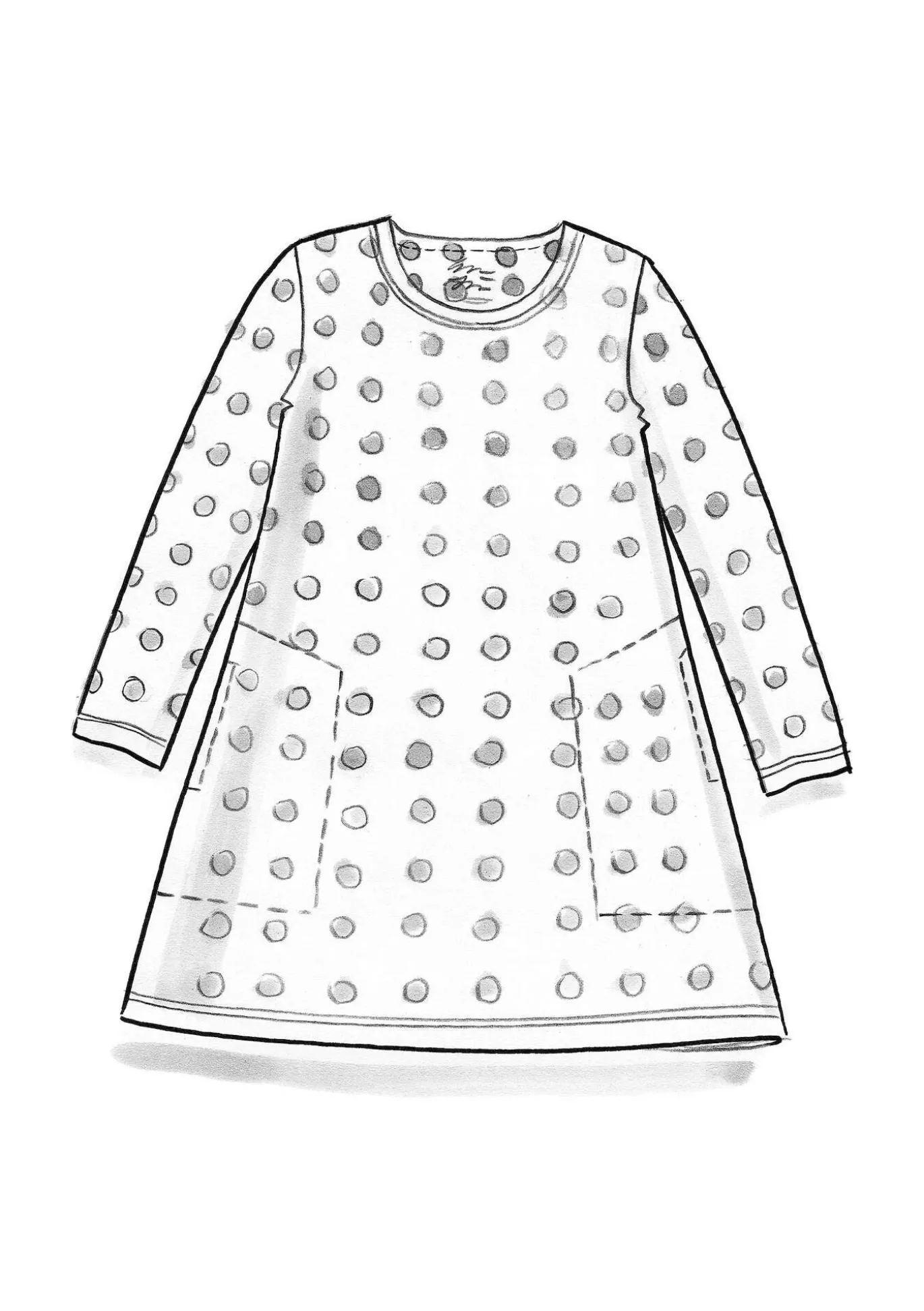 Trikootunika ”Tyra” ekopuuvillaa/modaalia