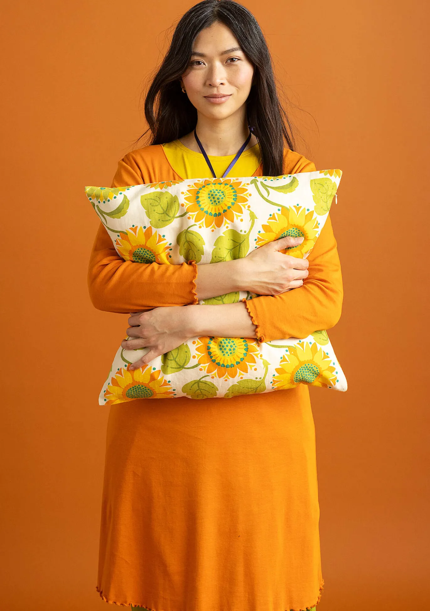 Tyynynpäällinen ”Sunflower” ekopuuvillaa/pellavaa