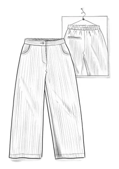 Vakosamettihousut ekopuuvillaa/elastaania