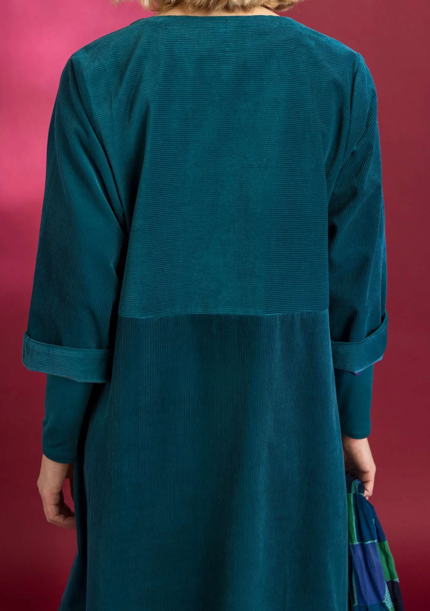 Vakosamettimekko ekopuuvillaa/elastaania.